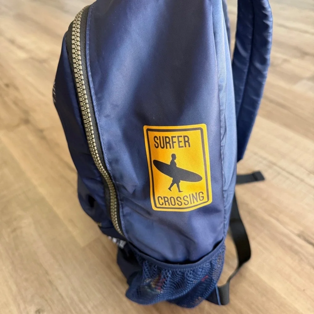 Robin Ruth California Republic Navy Blue Nylon Backpack Laptop Sleeve Souvenir